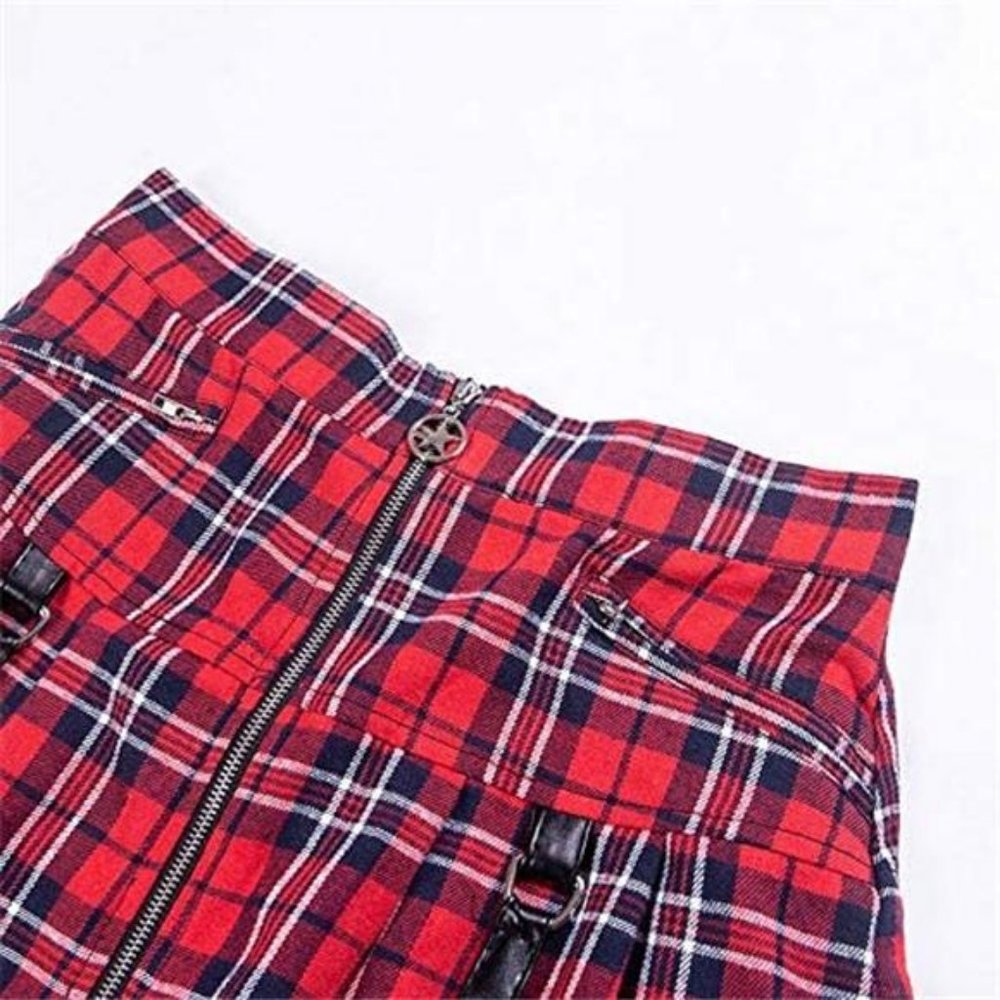 💋RESERVED: WOMEN’S HARAJUKU HIGH WAISTED PLEATED PLAID MINISKIRT!!! - Picture 6 of 8